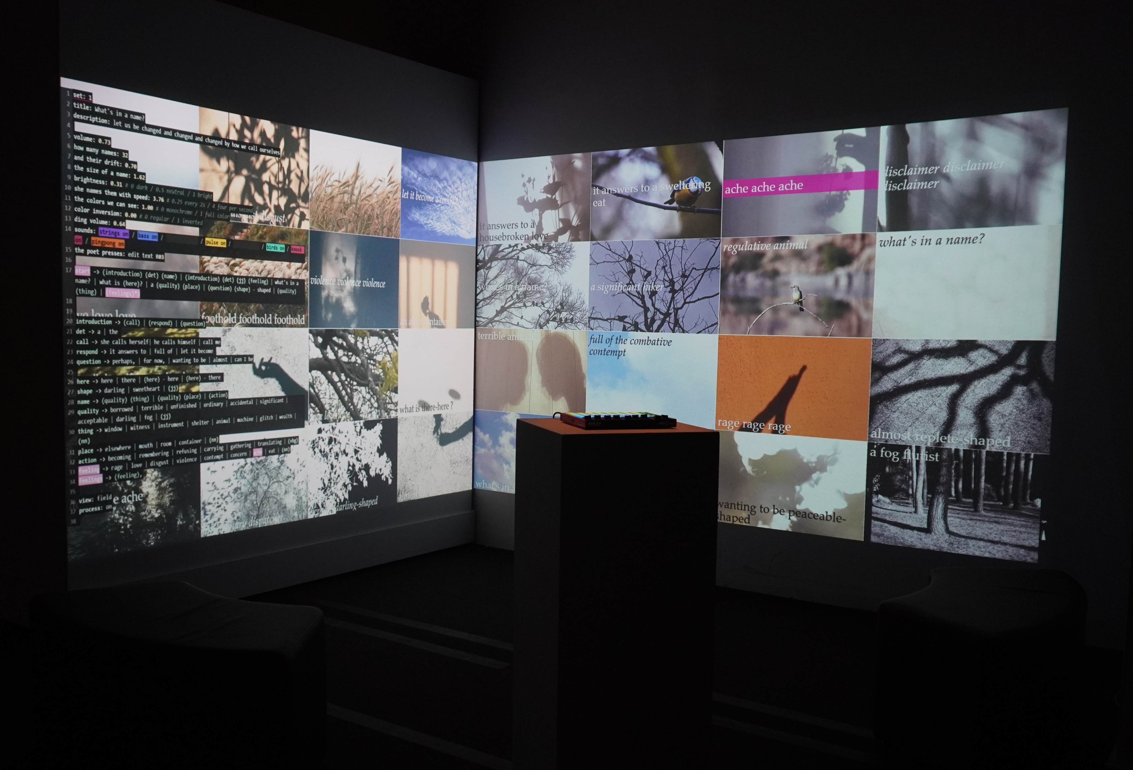 Live Poetry installation view